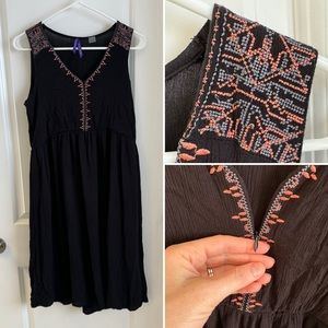 Gauzy black mini dress by Seraphine Maternity